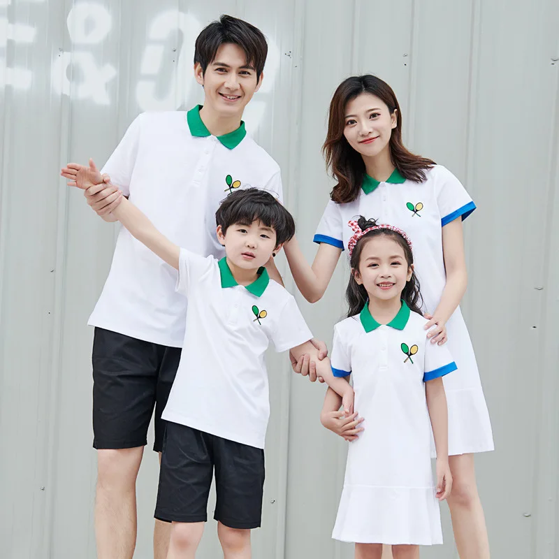 Летняя хлопковая парная одежда для всей семьи Повседневное платье с капюшоном