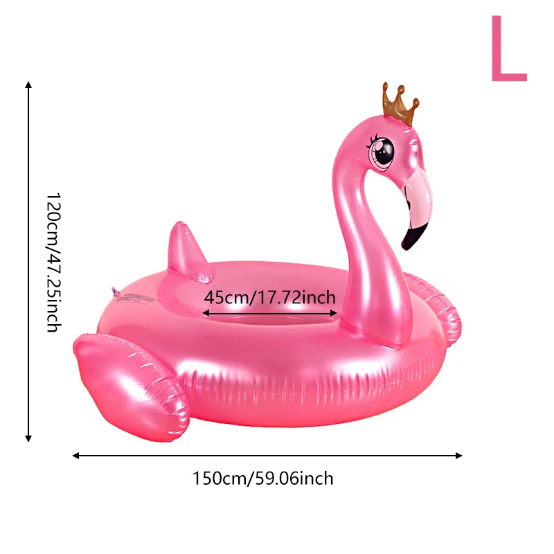 Надувное плавательное кольцо в виде фламинго для взрослых и детей плавательный