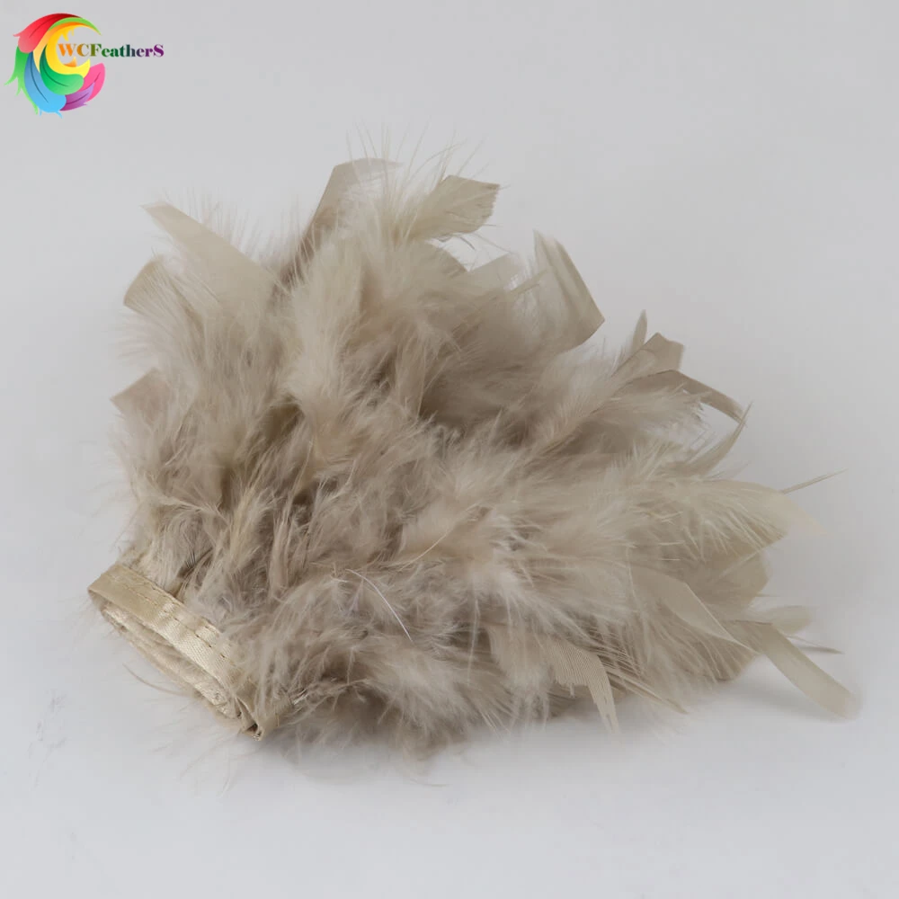 Новое поступление, 2 ярда, пушистое украшение лентами из перьев chandelle marabou, 4-6 дюймов, белое перо индейки, окантовка для костюмов - Цвет: 19-3