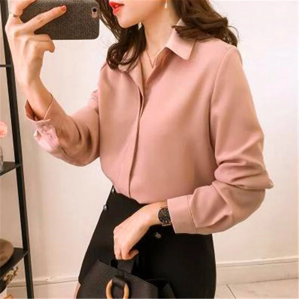 Весенняя женская блузка Новинка в Корейском стиле Одежда простом повседневном с