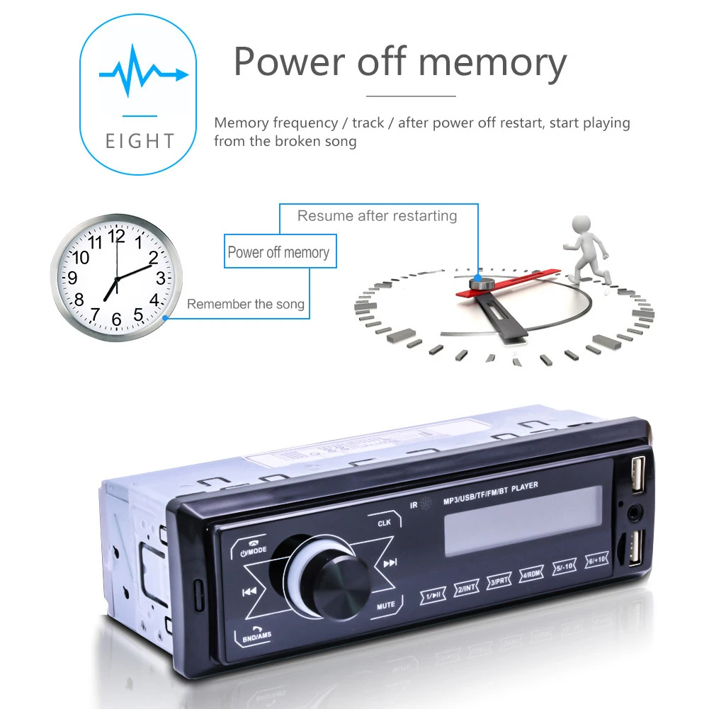 Car MP3 Player LCD Touch Screen Radio Dual USB Bluetooth Speaker Phone Charging TF Card U Disk AUX FM M5TB | Автомобили и