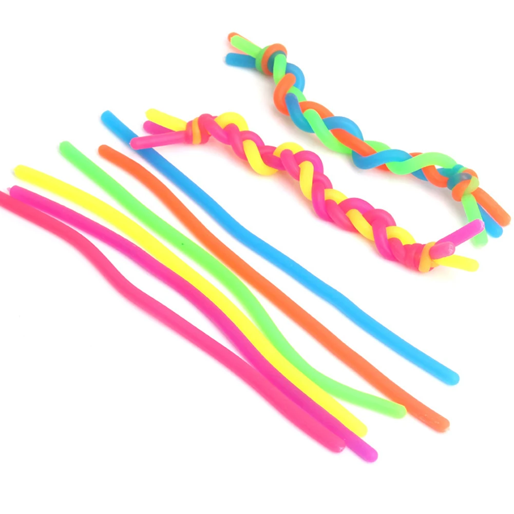 

Kids Parent-child Interaction Toys Soft Anti Stress Rope Decompression Slings DIY Hand-knit Fun String Random Color
