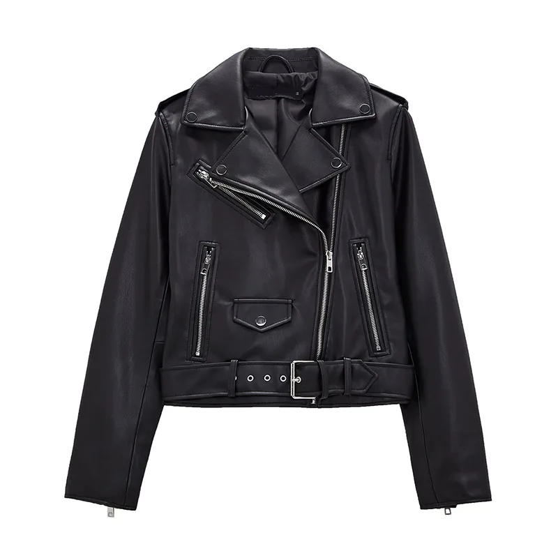 

women's imitation leather motorcycle jacket coat 2020 autumn winter new