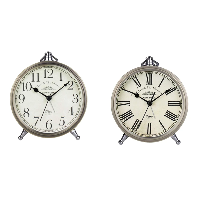 

Будильник в стиле ретро, тихий, без тикания, 2 шт.