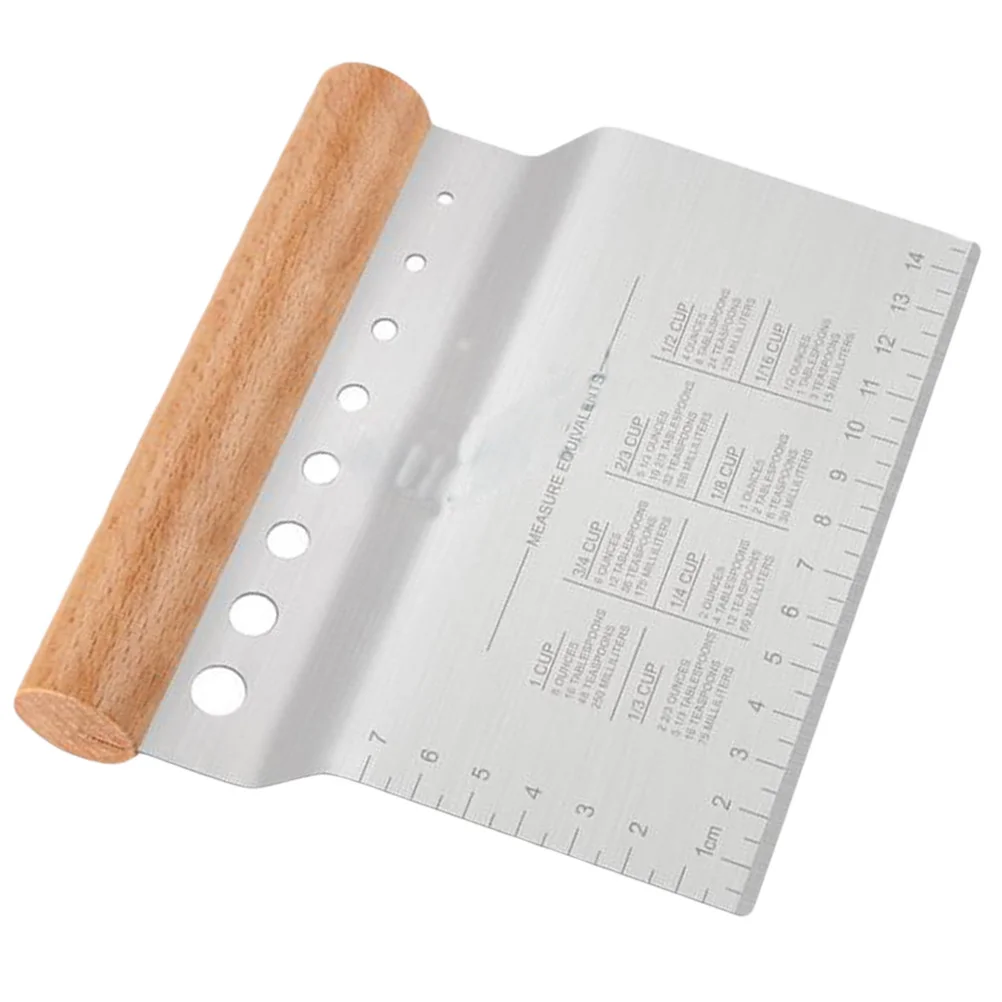 

1 Pc Dough Scraper Useful Chopping Tool Multipurpose Kitchen Utensil (Khaki)