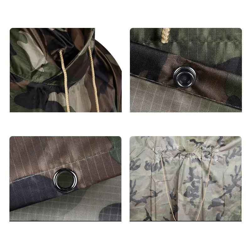 Женский плащ пончо MENFLY камуфляжный дождевик с диагональным воротником из леса и