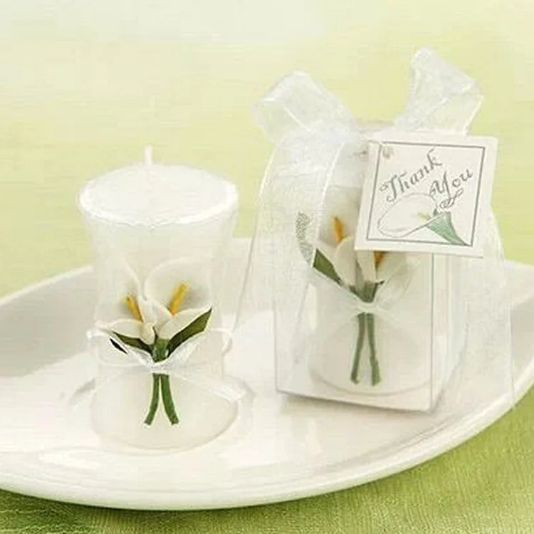 

70pcs Flower Lily Candle For Wedding Party Birthday Souvenirs Gifts Favor souvenirs souvenir