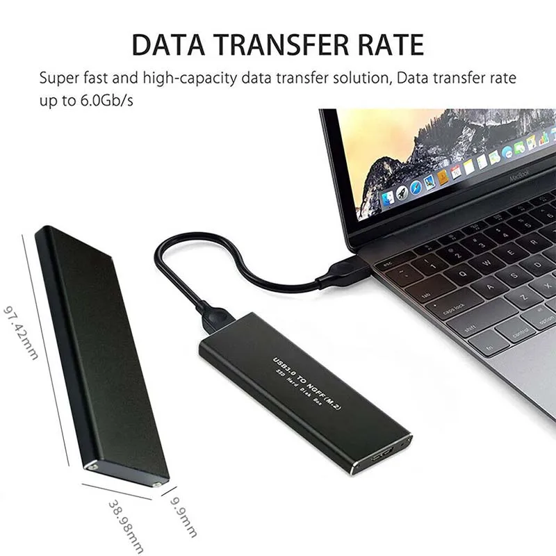 Чехол M2 SSD корпус NGFF чехол для M.2 адаптер USB 3 0 на SATA внешний конвертер Caddy 6 Гбит/с