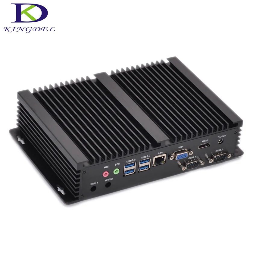 Kingdel Industrial Fanless Mini PC Intel i7 10710U 10510U i5 8265U 2*DDR4 +MSATA+2.5''SATA 2*COM HDMI VGA WiFi Rugged Computer