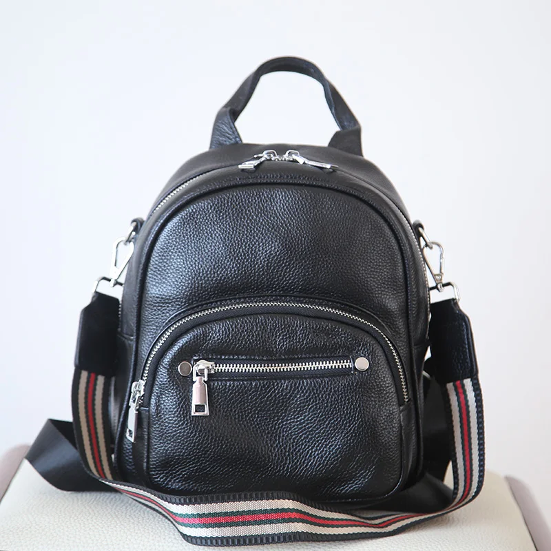 Модный женский рюкзак с серебряными вставками высококачественный Женский 100%