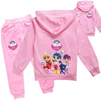 fashion true and the anime rainbow kingdom clothes kids hooded jacketpants 2pcs set baby girl outfits teenager boys sportsuit