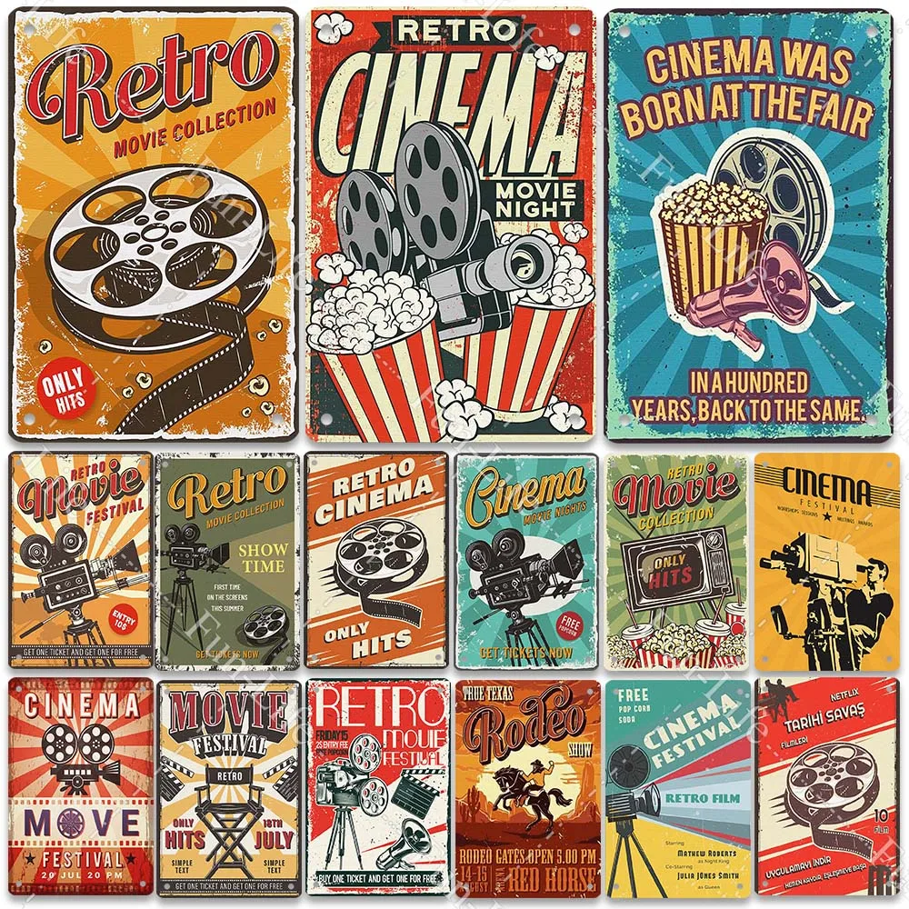 

Feature Movie Vintage Posters Show Metal Tin Sign Retro Plaque Cinema Decor Hobby Bedroom Wall Decoration 20x30 cm