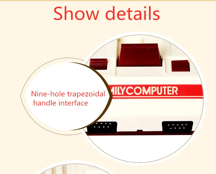 

Coolbaby NEW G11 MINI Video Game Console Red and White FC Home TV Game Console Built-in 500 Games Double Battle For Family