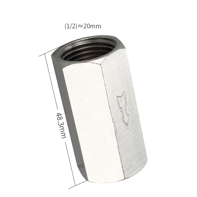 

1 шт., обратный клапан BSP 1/8 дюйма, 1/4 дюйма, 3/8 дюйма, 1/2 дюйма, с полным портом, односторонний обратный клапан для воздуха, воды, масла и газа