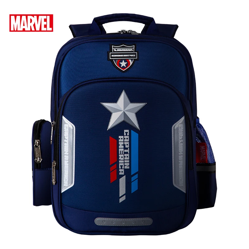 Рюкзак для мальчиков начальной школы Disney Dee, с героями мультфильмов «Капитан Америка», школьные сумки для детей