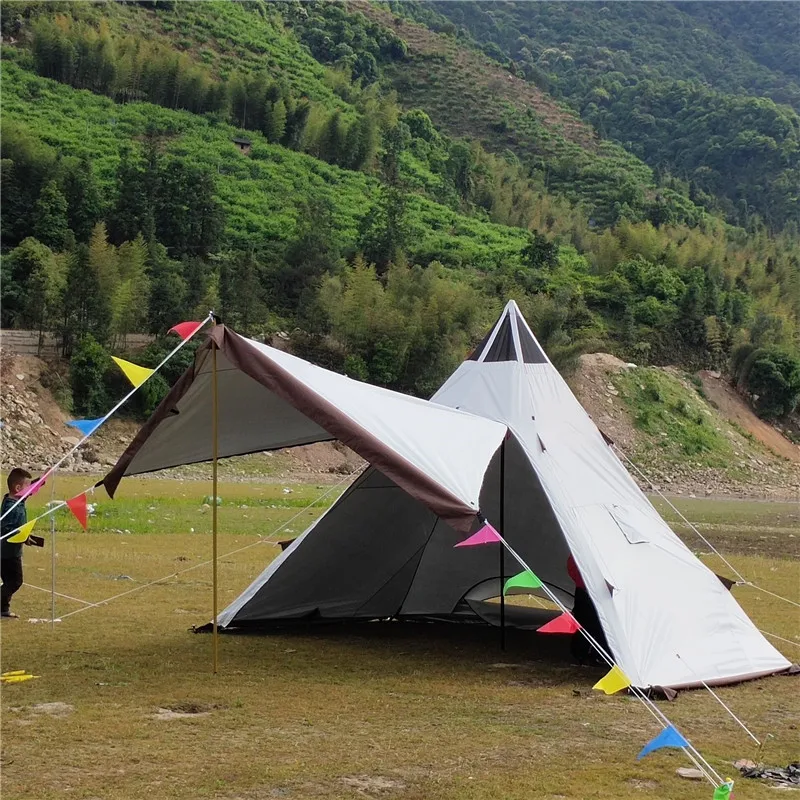 Семейный вигвам для 4 5 6 человек УФ-палатка вечеринок кемпинга палатка-Юрта