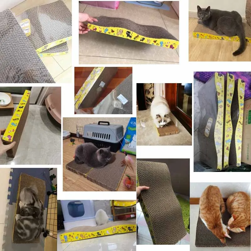 Corrugated Cardboard Cat Toys Cats Scratching Board Claws Grinder Paper Wear-resistant Scratcher Kitten Pets Supplies | Дом и сад