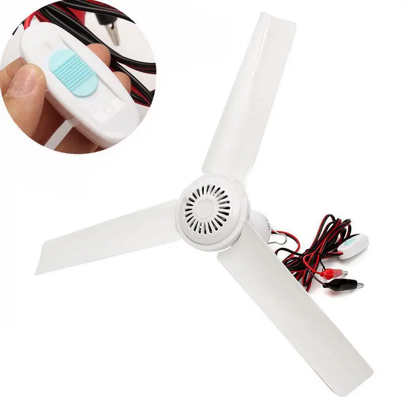 

Portable mini Ceiling Fan Hanging 110-220V 6W Outdoor For Solar Power Caravan Camping Mini Easy Hang Soft Wind household summer
