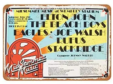 

Rustic Elton John at Wembley Vintage Look Metal Sign