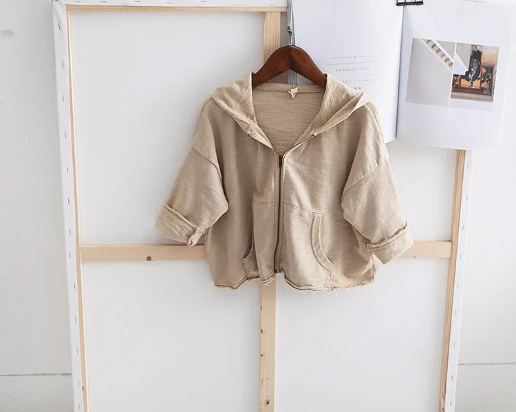 

2020 Children's Autumn Cardigan Jacket Boys Girls Hooded Zipper Loose Long Sleeve Top