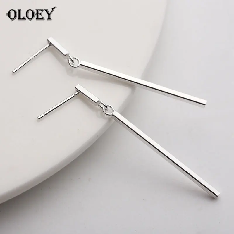 OLOEY, натуральная 925 пробы, серебряные серьги в виде капель, корейские серьги с кисточками, рождественский подарок для девочек-подростков, хорошее ювелирное изделие YME621