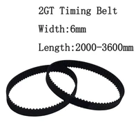 2pcsset 2gt timing belt customization closed loop gt2 timing belt width 6mm length 2000 3600mm 3d printer toothed conveyor belt