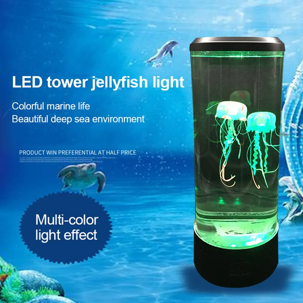 

Настольная лампа, светильник в виде медузы, цветной яркий меняющий цвет атмосферный светильник, украшение звездного неба, светодиодный све...