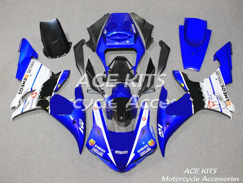 

Новый ABS мотоцикл обтекатель для YAMAHA YZF-R1 2002-2003 инъекции Bodywor захватывающий синий и белый ACE No.688