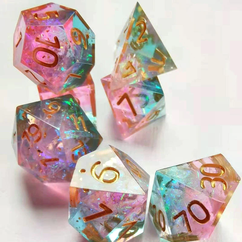 7 шт. высококлассные полимерные кости для настольных игр D4 D6 D8 D10 D12 D20 | Спорт и
