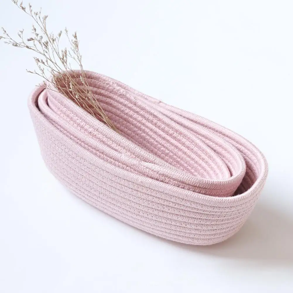 Простая настольная корзина для хранения с хлопковой нитью в форме корабля