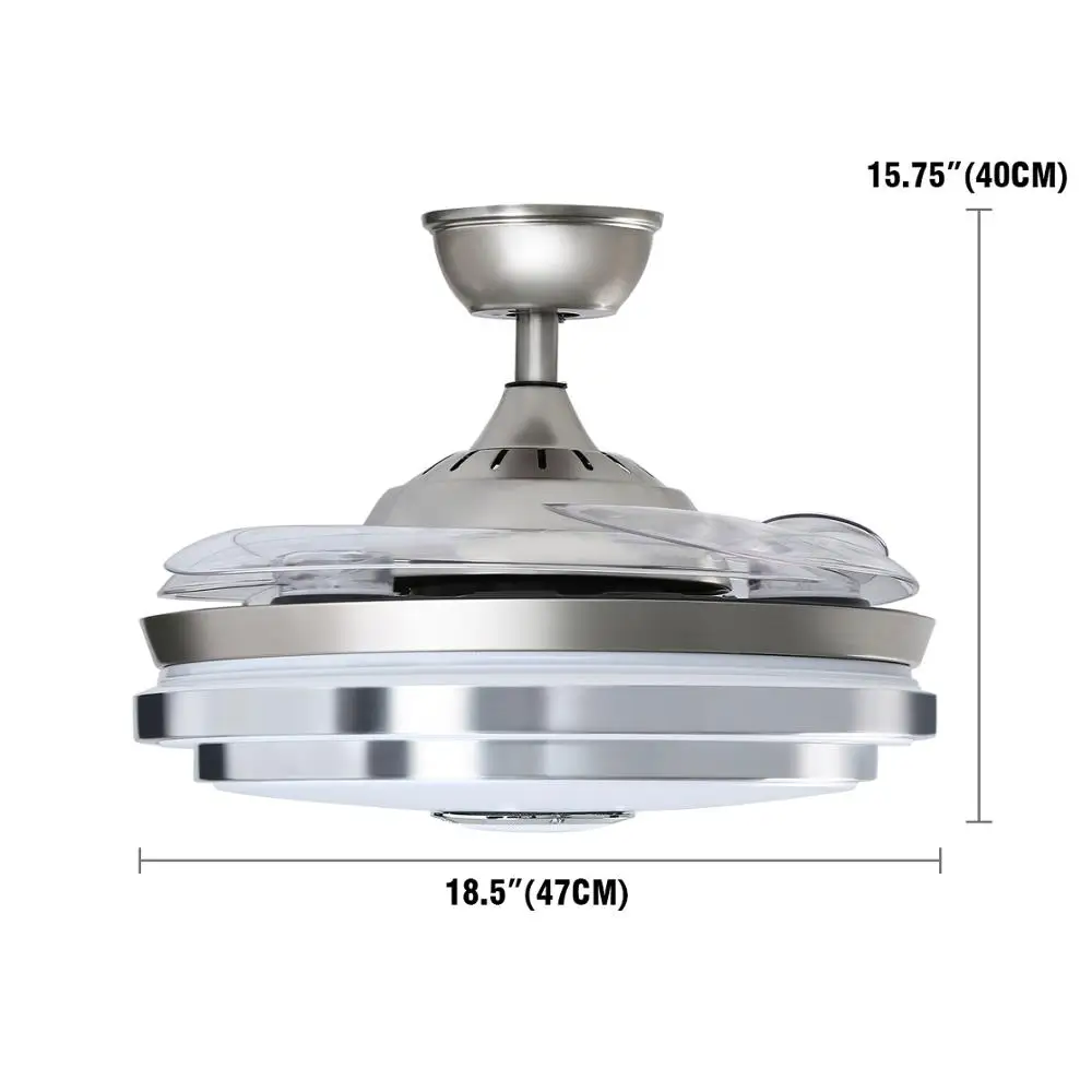 Yonntech Bluetooth музыкальный вентилятор Люстра светодиодный потолочный лампа крыло