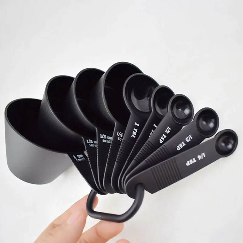 

9 шт мерные чашки и мерная ложка лопатка силиконовая ручка кухонный измерительный инструмент