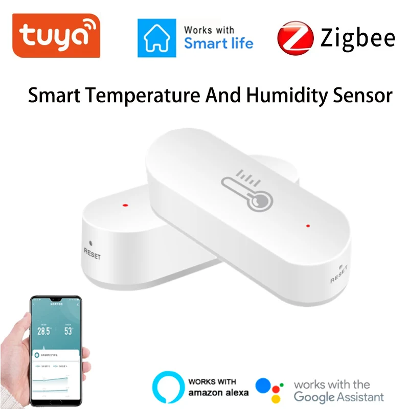 

Смарт-датчик температуры и влажности Tuya/SmartLife App ZigBee 3,0, работает от батареи с Zigbee Hub через Alexa Google Home