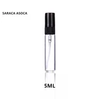 100 шт.лот 5 мл мини стеклянная бутылка-распылитель для образца черного цвета прозрачный стеклянный распылитель пустая бутылка