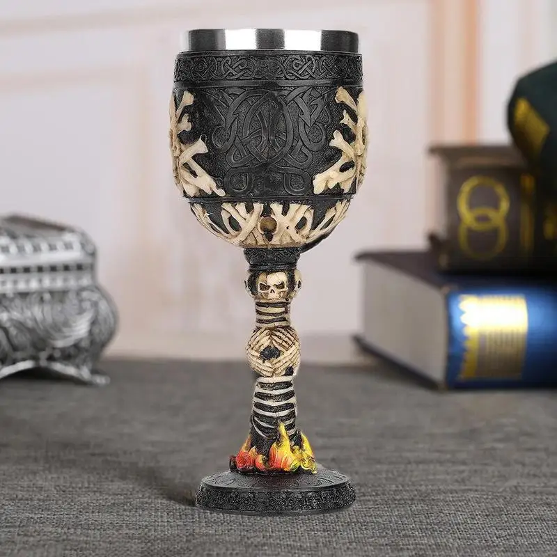 Творческий Готический Череп смолы ужас руки 3D Кубок из нержавеющей стали вина чашки вечерние Декор пивная кружка Ретро Бар Хэллоуин бутылка