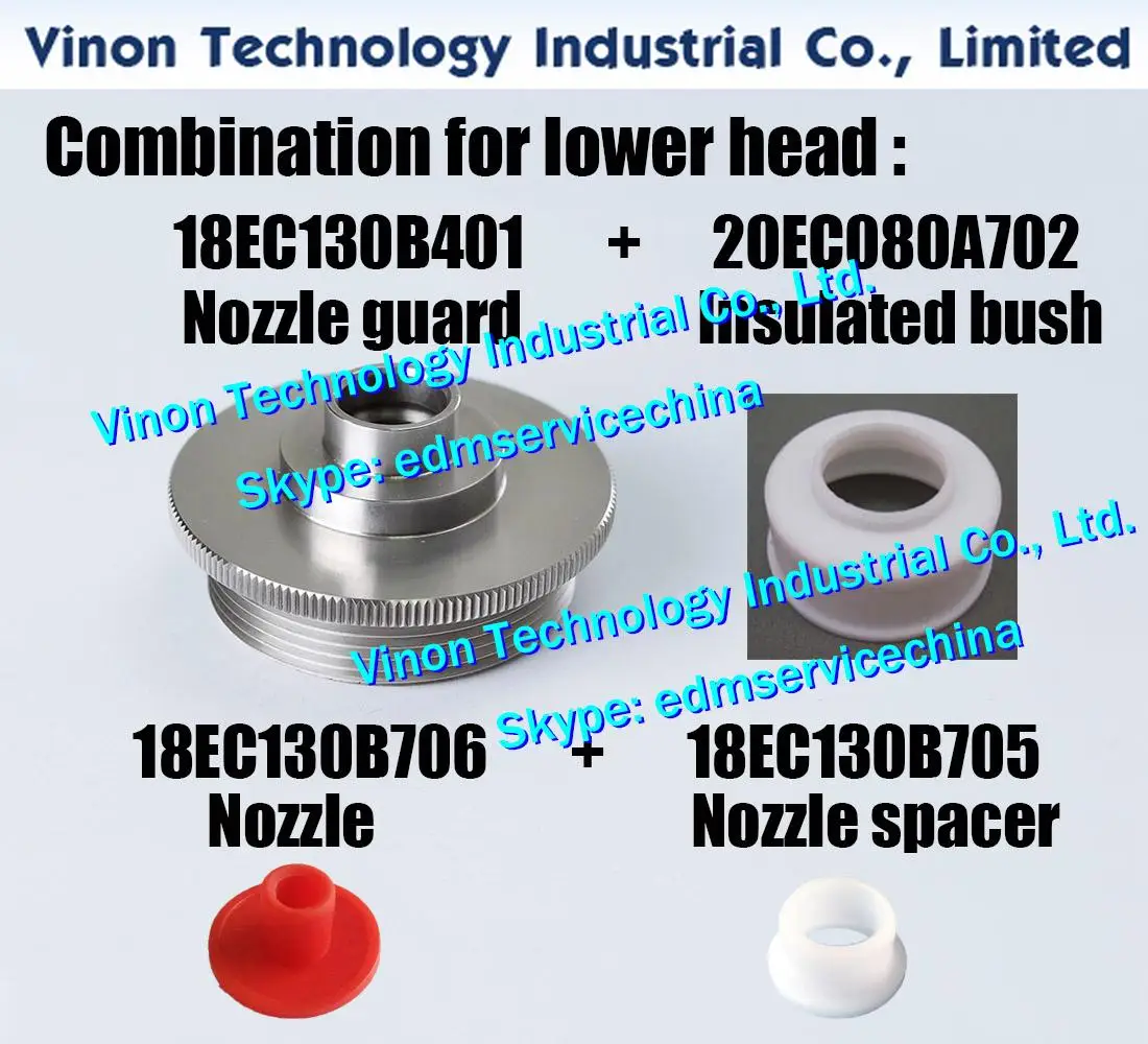 

U Series Combination Set for Lower Head 18EC130B401 Nozzle Guard SUS+20EC080A702 Insulated bush+18EC130B706 Nozzle+18EC130B705