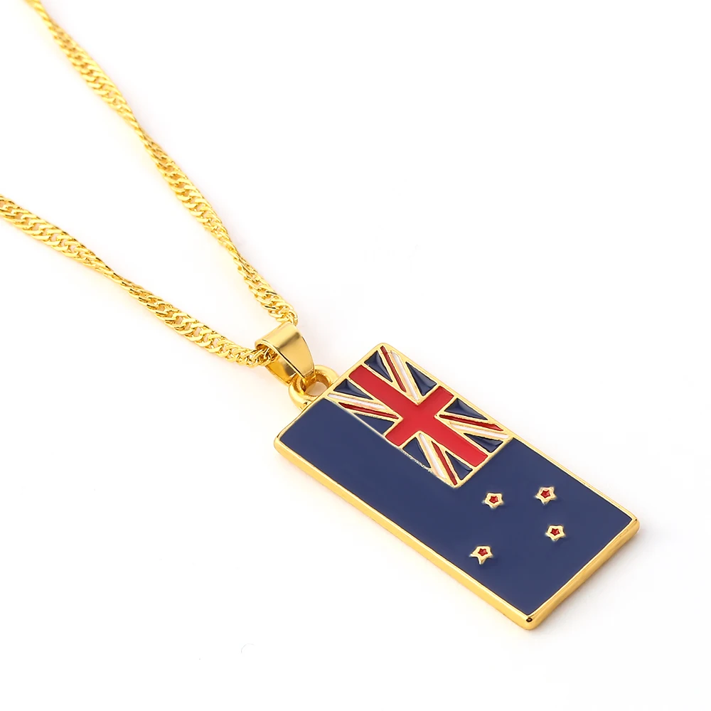 Оптовая продажа ожерелье с австралийским флагом 10 шт./лот ошейник золотого цвета