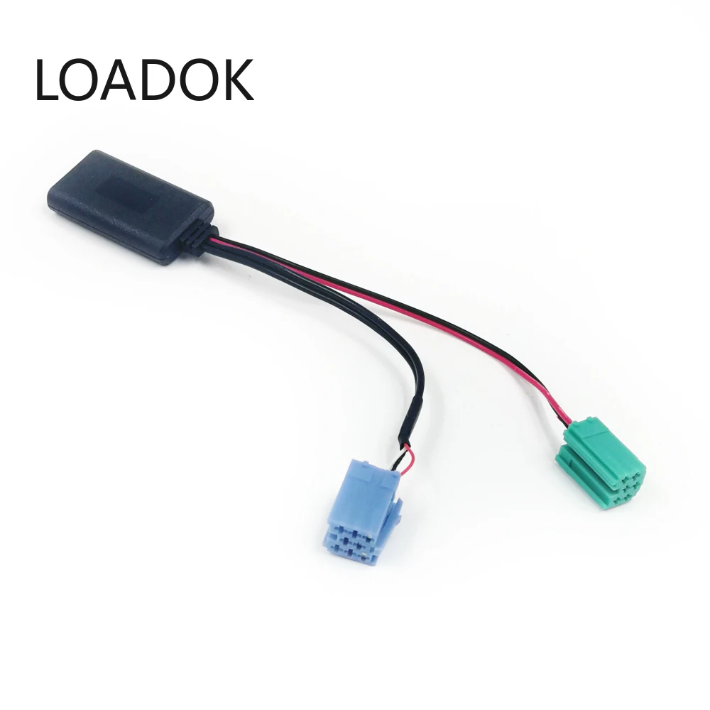 Автомобильный радиоприемник зеленый синий мини ISO 6Pin 8 контактный разъем Bluetooth Aux