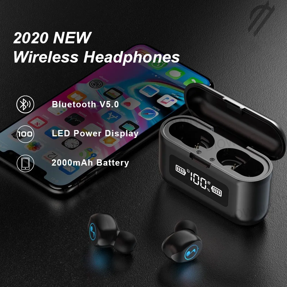

Настоящие наушники-вкладыши TWS с Беспроводной Bluetooth наушники громкой связи в ухо спортивные наушники гарнитура с зарядным устройством для м...