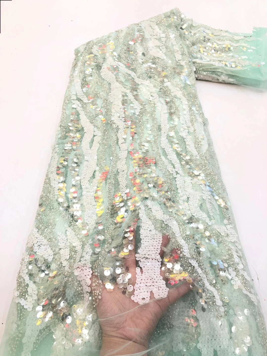 Высококачественная швейцарская вуаль шнур с вышивкой 3D последовательность