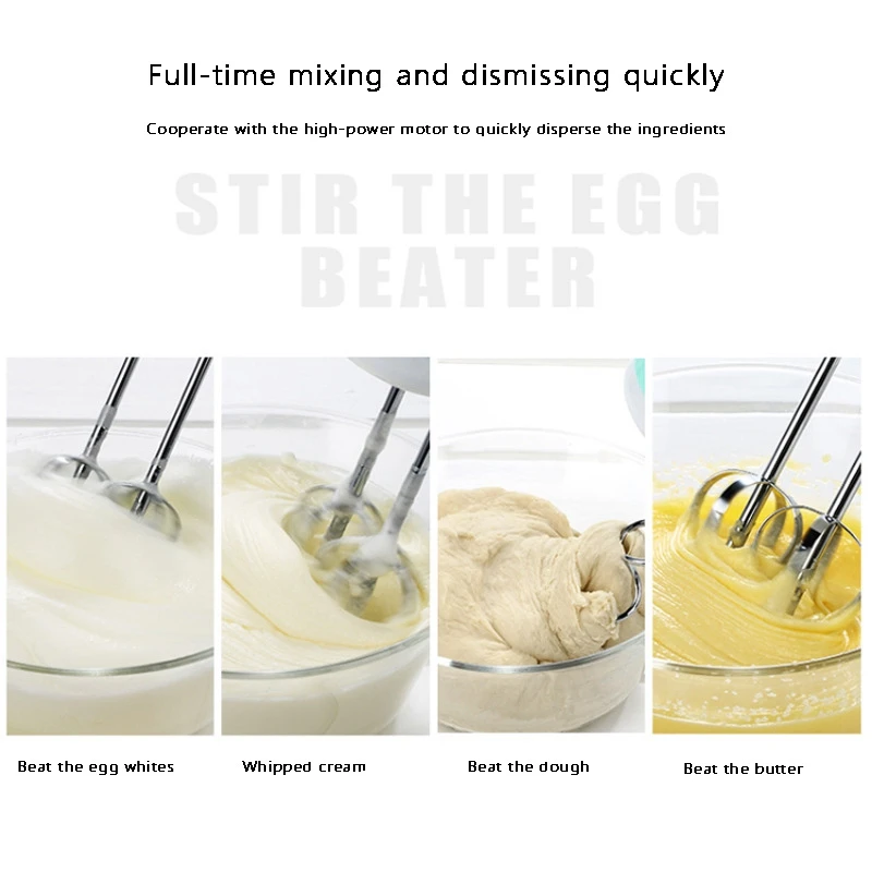 

SOKANY Electric Egg Beater Automatic Hand Mixer Blender Plastics Rotating Push Whisks Whipped Cream Mixer Stirrer EU Plug