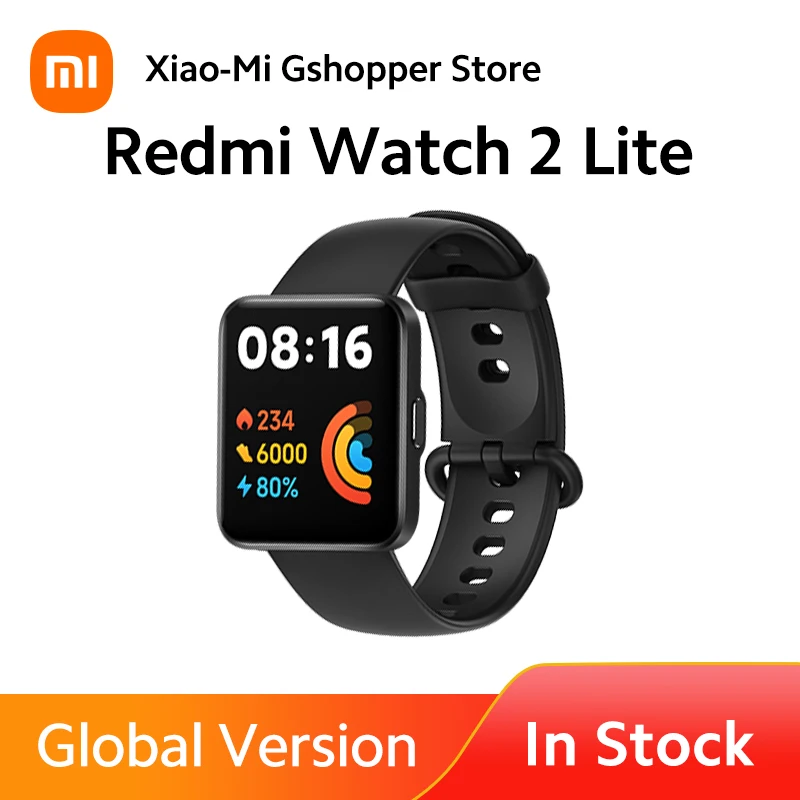 

Умные часы Xiaomi Redmi Watch 2 Lite, Bluetooth 5,0, 1,55 дюйма, HD, GPS, спортивный браслет Mi Band
