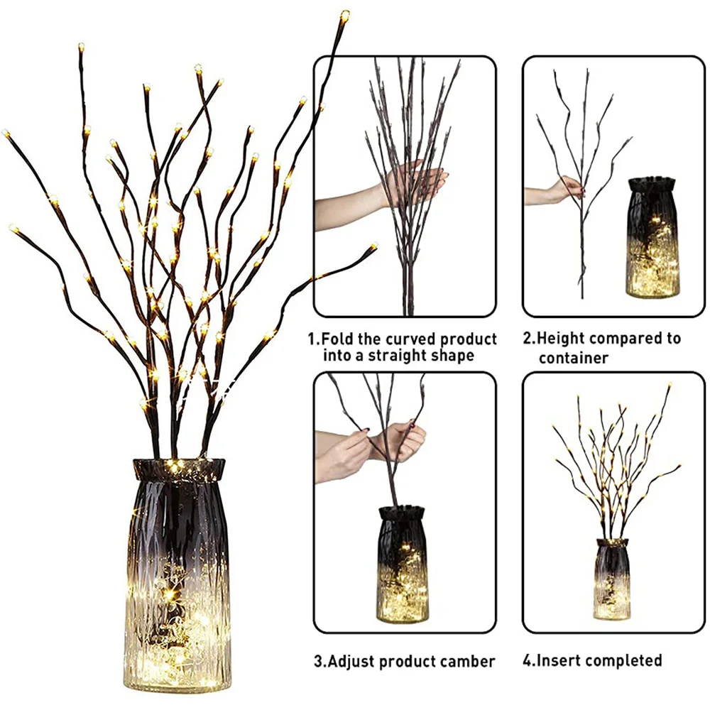 USB разъем светодиодный филиал светильник s вверх ветви коричневый запасами
