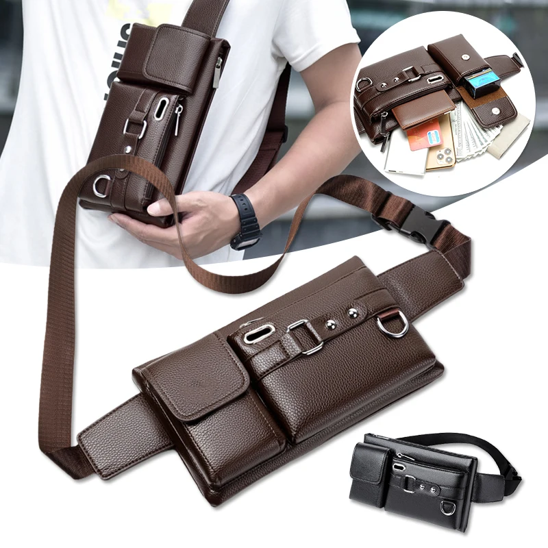 

Belt Bag Waterproof Multipurpose Casual Sling Crossbody Chest Waist Bag For Travel Running Walking Hiking Organizador