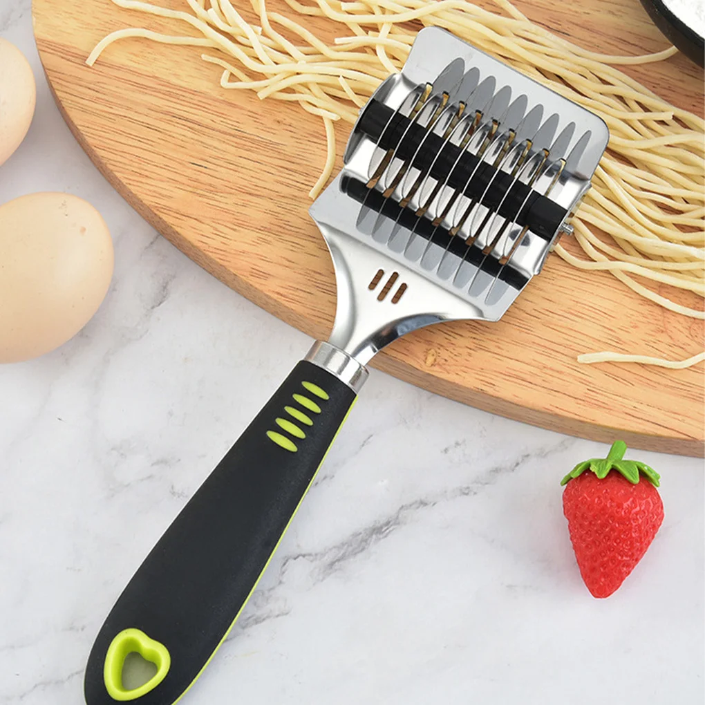 

Noodle Spaghetti Lattice Stainless Steel Roller Non-slip Handle Pasta Maker Kitchen Cooking Roll Type Slicing Home Supplies