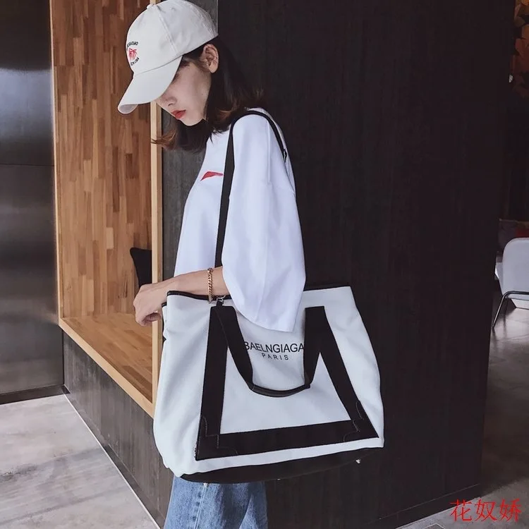 Женская Холщовая Сумка большая сумка новая женская с буквенным принтом на одно