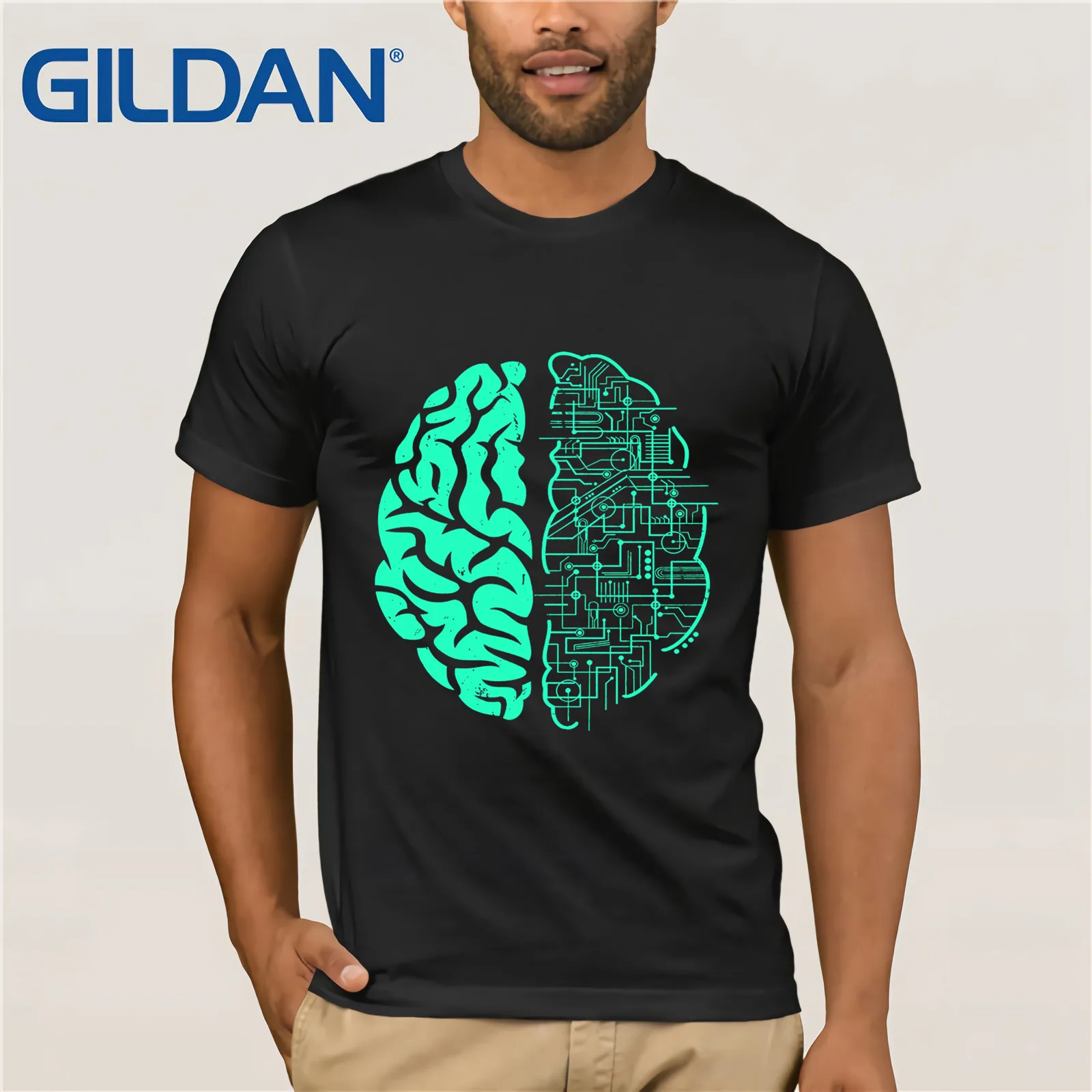 Футболка с абстрактными нейронами: футболка абстрактным принтом Nerdy Human Anatomy в