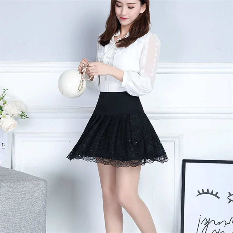 Женская кружевная юбка в Корейском стиле на весну и зиму 2020 облегающая