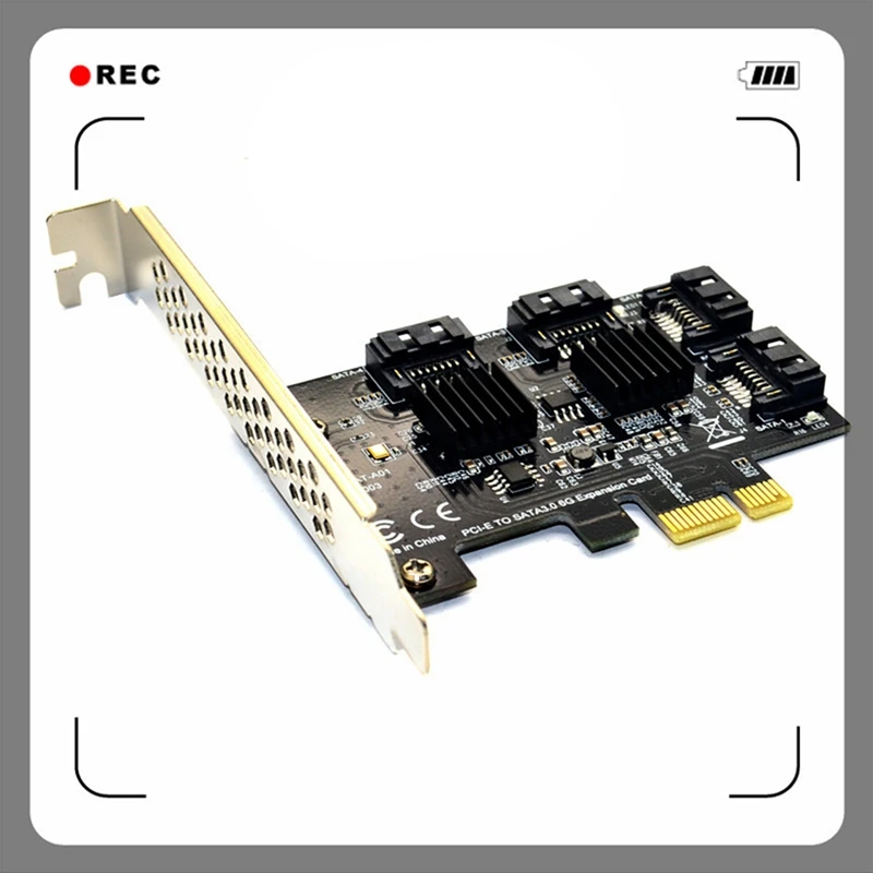 

PCIE to SATA Card PCI-E Adapter PCI Express to SATA3.0 Converter 4-Port SATA III 6G Expansion Controller Card Adapter
