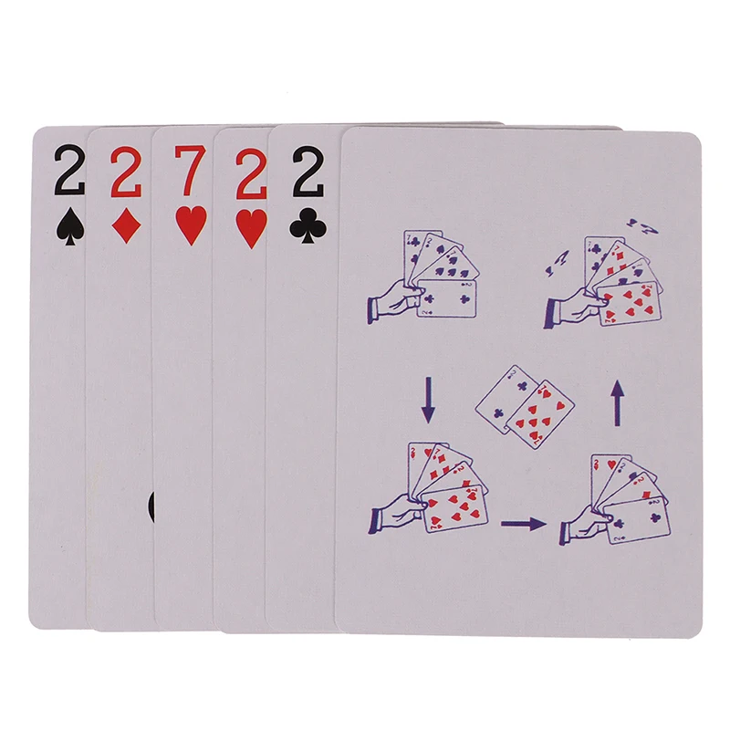 Волшебные трюки трансформатора 4 карты от 7 до 2 магические реквизиты подходящие